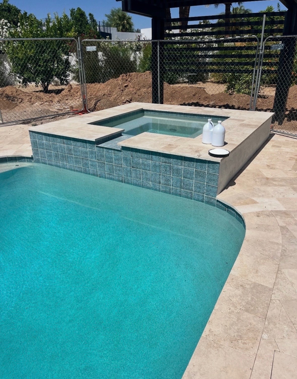 finished pool with rebar from Scholz