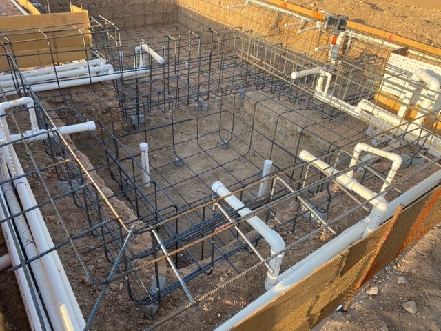rebar work completed